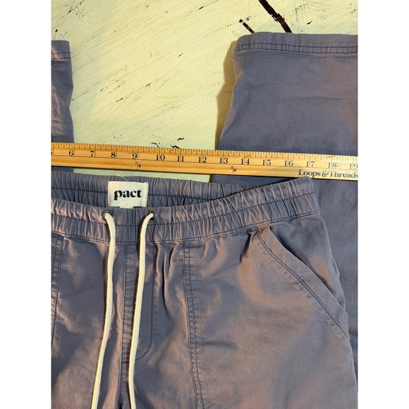 Pact Organic Cotton Jogger Pants Women XL Gray Drawstring Elastic Waist Tapered - Picture 3 of 7
